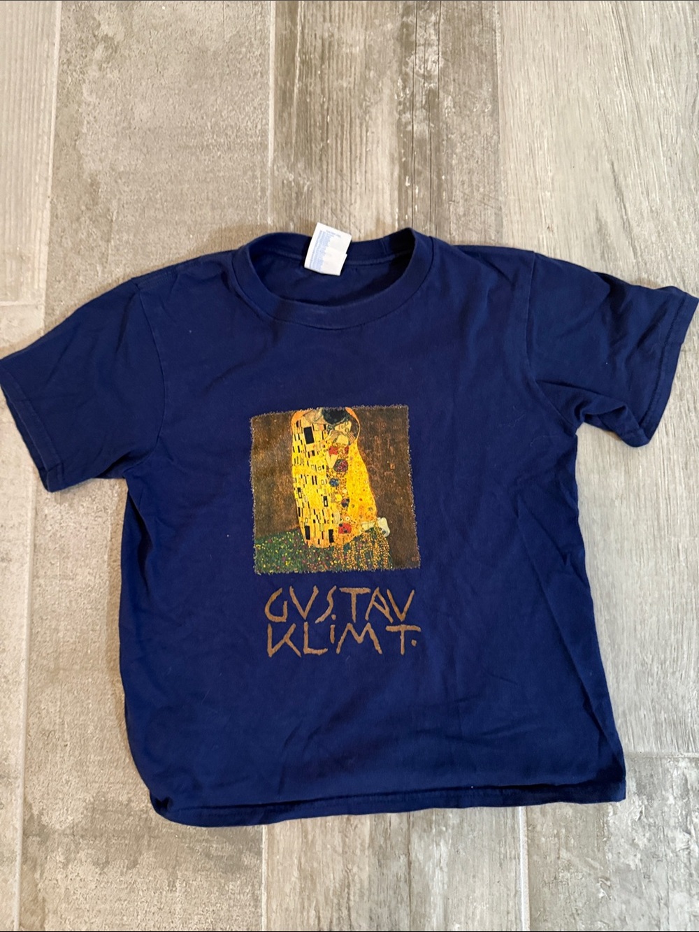 Port and Company Navy Blue Gustav Klimt Kids Graphic Tee